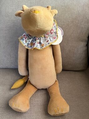 Adada Emma The Lioness Toy in  Yellow with Floral Collar Accent large
